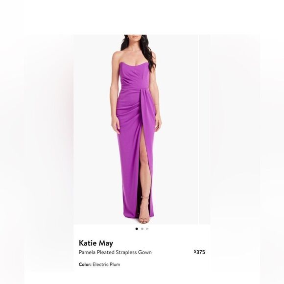 Katie May Pamela Strapless Gown XL Electric Plum GWAC0427 NWT $375 - Picture 7 of 7